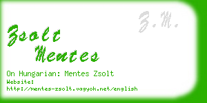 zsolt mentes business card